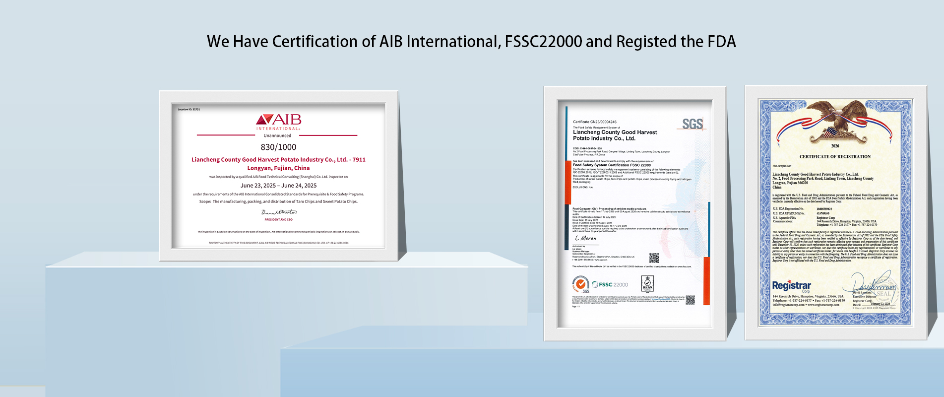 Certificados AIB y FSSC22000